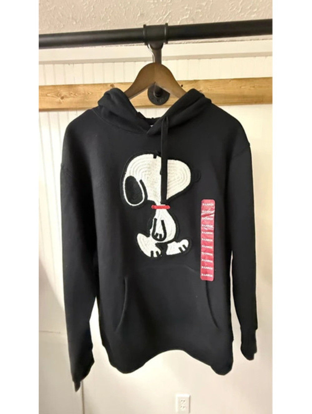 Peanuts black hooded sweater size xl new streetwear gorpcore streetwear